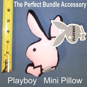 Playboy MINI PINK Original Bunny Shaped Pillow
